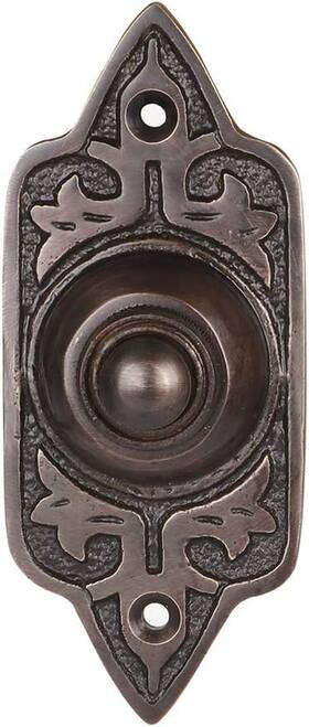 Llc 445012954942 Oil Rubbed Bronze Doorbell Button 3 3/4 Inch X 1 1/2 Decorative Vintage Style Pu
