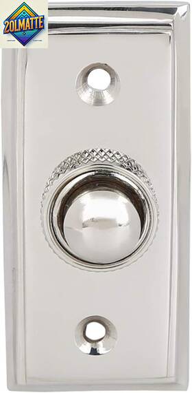 Llc 744110487473 Wired Brass Doorbell Chime Push Button In Polished Nickel Finish Vintage Decorat