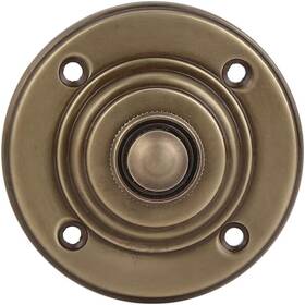 Llc 744759555106 Wired Brass Doorbell Chime Push Button In Antique Finish Vintage Decorativ