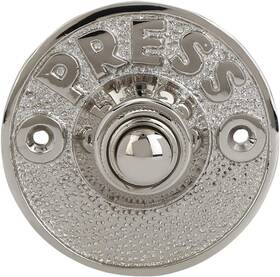 Llc 744759990266 Wired Brass Circular Doorbell Chime Push Button In Polished Nickel Finish Vintag