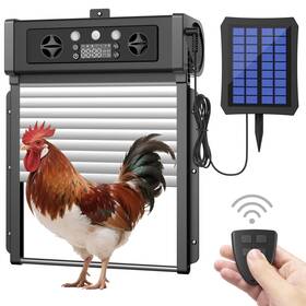 Lobeline 766997769633 Automatic Chicken Coop Door Solar Powered Lcd Screen With Timer