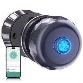 Loctian 027685758040 Smart Door Knob 3 In 1 Fingerprint Lock App Control Keyless Type-c Entr