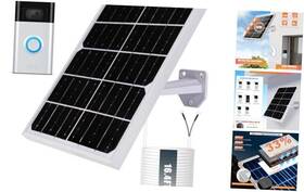 Ln-us-01 Looeno Solar Charger For Ring Doorbell 10w Panel Pefect Video White