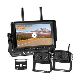 L-xv25 Losuudy Dual Wireless Backup Camera System 7 Inch Monitor Rv Truck Trailer
