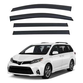 Lqwv-tosn2011 Lqqdp 4pcs Jdm Smoke Tint Outside Mount Tape On/clip On Style Pvc Sun Rain Gu