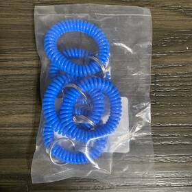 4103505 Lucky Line Products Wrist Coil With Key Ring Blue - Pack Of 5
