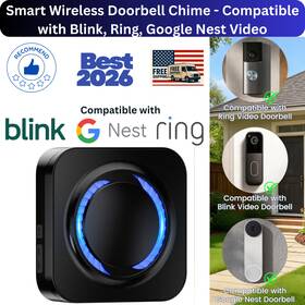 Luckyduo 726084292161 Smart Wireless Doorbell Chime For Ring Blink Nest 5 Volume Google