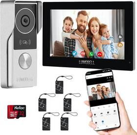 Lumobell 726084681774 Wired Video Doorbell Camera With Indoor Monitor Intercom System 7 Inch Touch