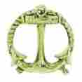 Md-md-1203 Handcrafted Model Ships Solid Brass Anchor With Rope Door Knocker 5 In