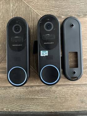 Mi-cw074-125w Mercury Mi-cw074 Lot Of 2 Merkury Smart Battery Doorbell Camera With One 32g Micro