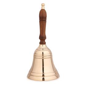 Mbhb-09 Mesubari Large Solid Brass Service Bell Premium Handheld Loud Call For Churc
