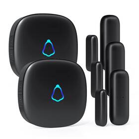 Metak 619185937140 Door Chime Wireless Open Contact Sensor Alarm With 500 Ft Range 58