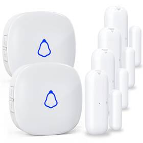D015x4-w Metak M520 Door Chime Wireless Open Contact Sensor Alarm With 500 Ft Range