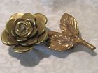 Mh2252 Door Yellow Brass Rose Signed Bronze Knocker Healy Michael