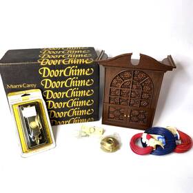 83-10557 Miami Carey Vintage Miami-carey Troubadoor Door Chime Doorbell Set Montgomery Ward