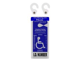Mtd100 Mirortag Silver Plus 2 Hooks By Jl Safety- Handicap Tag Holder Magnetically Attached &