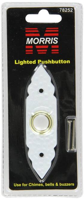 Morris Products 060198678252 78252 Decorative Pushbuttons White Lit