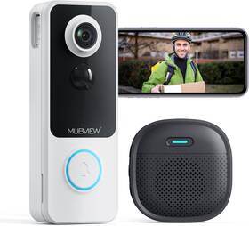 Mubview 744110108170 Wireless Video Doorbell With Chime 1080p 2-way Talk Night Vision Hum