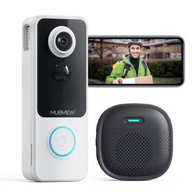 Mubview 976376230027 Wireless Video Doorbell With Chime 1080p 2-way Talk Night Vision Human De