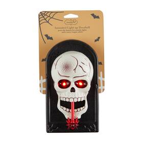 Mud Pie 718540917954 Lightup Doorbell Set Skull