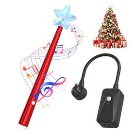 Mic-y1 Mumuq Magic Christmas Light Wand Wireless Remote Switch Kit With Music S