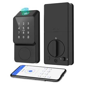 Hs0037 Mutak Smart Door Lock Keyless Entry With Ttlock App Fingerprint Touchscreen Keypad