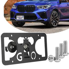 Suv-t6399 Mylater No Drill Anti-theft Front Bumper License Plate Bracket Mount Kit - Easy Insta