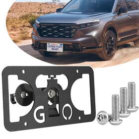 T6552 Mylater No Drill Anti-theft Front Bumper License Plate Bracket Mount Kit - Easy Insta