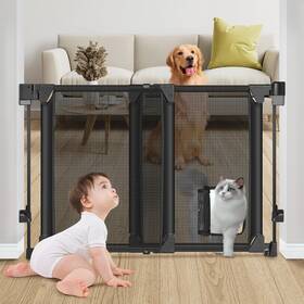 Bb0102 Mypin Upgraded 28-43 Inch No Bottom Bar Baby Gate Heavy-duty Hardware Mount Dog Wi