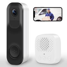 Hs0372 Mypin 2k Wifi Video Doorbell Camera Compatible With Alexa Rechargeable Batt
