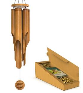 Nalulu 060612710181 Memorial Bamboo Wind Chimes - Sympathy Windchimes For Loss Of Loved Ones Med