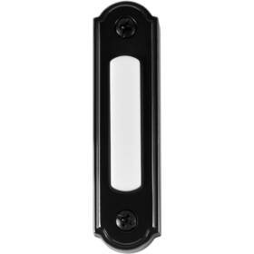 Newhouse Hardware 726843020608 Led Lighted Metal Door Chime Push Button Black Surface Mount
