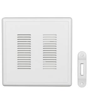 B08dl7w83k Nicor Primechime Plus 2 Electric Doorbell Kit - Selectable Chimes White Deco Button