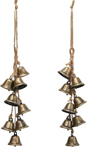516997 Nicynin 2 Pieces 16.5 Inches Witch Bells Protection Door Knob Hangers Outdoor
