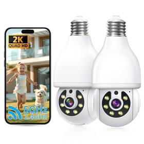 T-cp8052lf-w3m Noahtec 2k Light Bulb Security Camera 5g&2.4g Wifi Cameras Wireless Outdoor