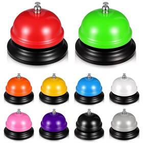 706694 Nodaaiie 10 Pcs Call Bell 3 Inch Desk Metal Multi-color Service Bells For Hotel