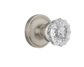702175 Nostalgic Warehouse Classic Rosette With Crystal Door Knob Single Dummy