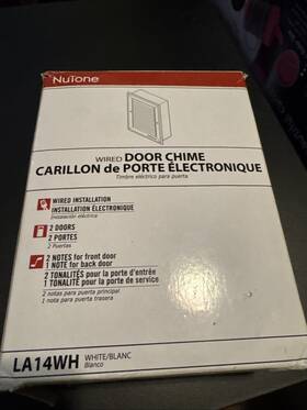 Chimela14wh Nutone 784891951893 Wired Door Chimela14wh/timbre Electronico Para Puerta. Nib