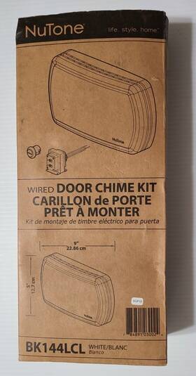 Bk114lcl Nutone Bk114 Door Chime Kit Wired /lighted Push Button/ 16v Transformer
