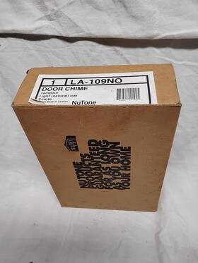 La-109no Nutone Door Chime Tambour Light Natural Oak 2-note Nos