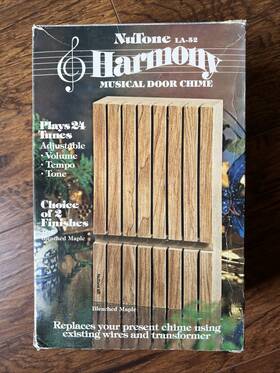La-52tk Nutone Vintage La-52 Harmony Musical Door Bell Chime 24 Tunes Teakwood Finish