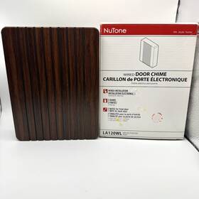 La120wl Nutone Mcm Slat 2 Note Door Chime Wood Tone Wired Or Battery