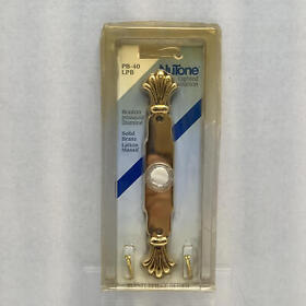 Pb-40lpb Nutone Lighted Pushbutton Doorbell Gold Tone Solid Brass Vintage
