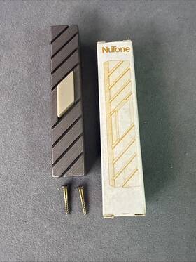Pb-13l Nutone Vintage Pushbutton Lighted Door Bell - Bronze Finish Nos