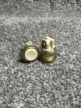 Pb-1gl Nutone Decorator Pushbutton Pb-1 Gold Bezel 5/8 Inch Hole Size And 7/8 Diameter Lot 2