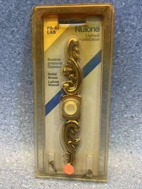 Pb-44lab Nutone Lighted Doorbell #pb-44 Lab Solid Brass Mastery