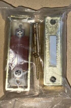 Pb9lpb Nutone 2 Lighted Pushbutton Wire Doorbell Chime Button Gold Color Plastic