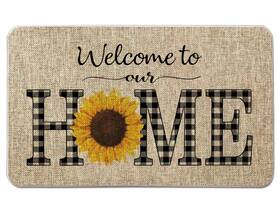 Nydecor 705888406318 Welcome Mats For Front Door Farmhouse Home Mat Rustic Quote Buffalo Plai
