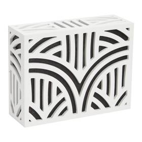 Okuna Outpost 194425387041 Wood Doorbell Chime Cover Box Only Corinthian Style Pattern White 8 X 6