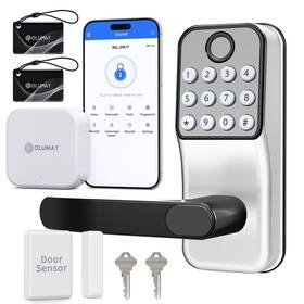 Olumat 659675982557 Smart Door Lock With Handle Keyless Entry Gateway Sensor - Keypad And R